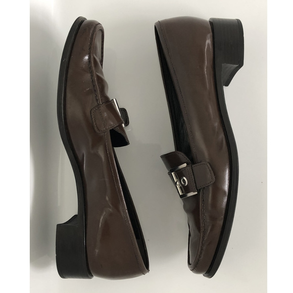 Brown Patent Leather Prada Loafers in sz10US-40EU - Picture 3 of 8